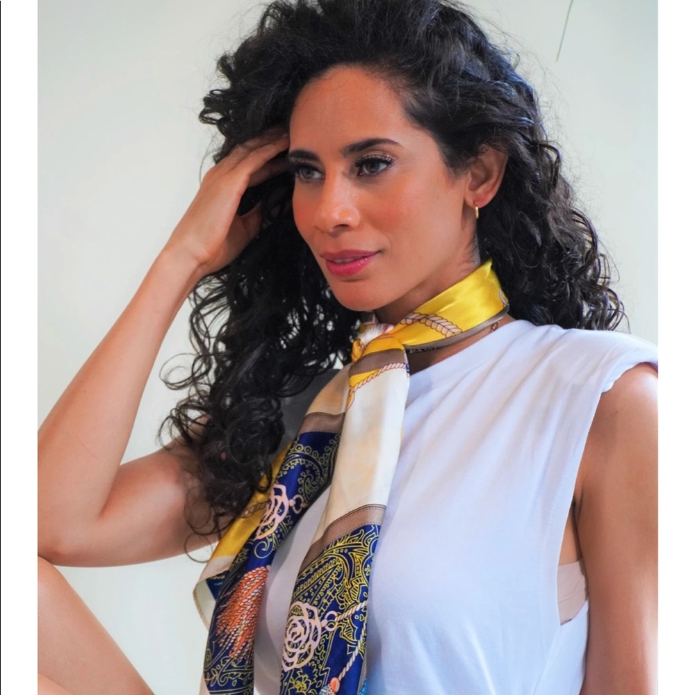Nïka Feh Vegan Silk Neck Scarf -Mykonos